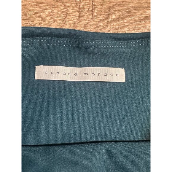 Susana Monaco NWT Pine drapey holiday jumpsuit S - Picture 4 of 7